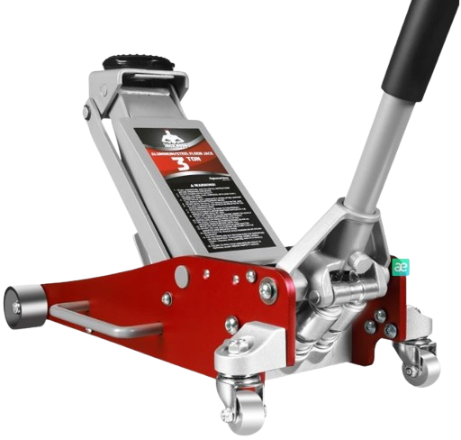 3 Ton Low Profile, Aluminum and Steel Racing Floor Jack with Dual Pistons Quick Lift Pump for Sport Utility Vehicle