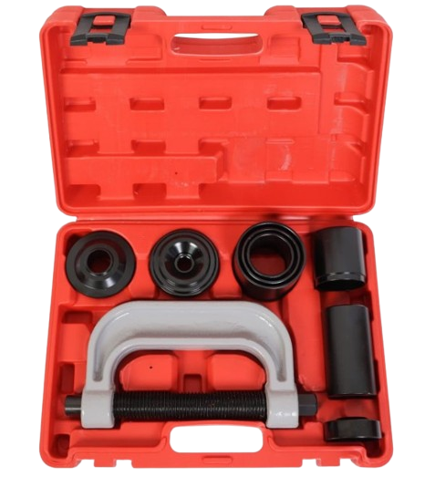 Jack Boss Ball Joint Press and U Joint Removal Kit, 10 PCS with Portable Storage Case of Bushing Press Kit Tools, Fits Most 2WD and 4WD Cars and Light Trucks